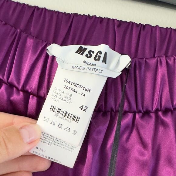 โญ๏ธ MSGMโPants Purple Satin Medium Designer - Picture 8 of 8